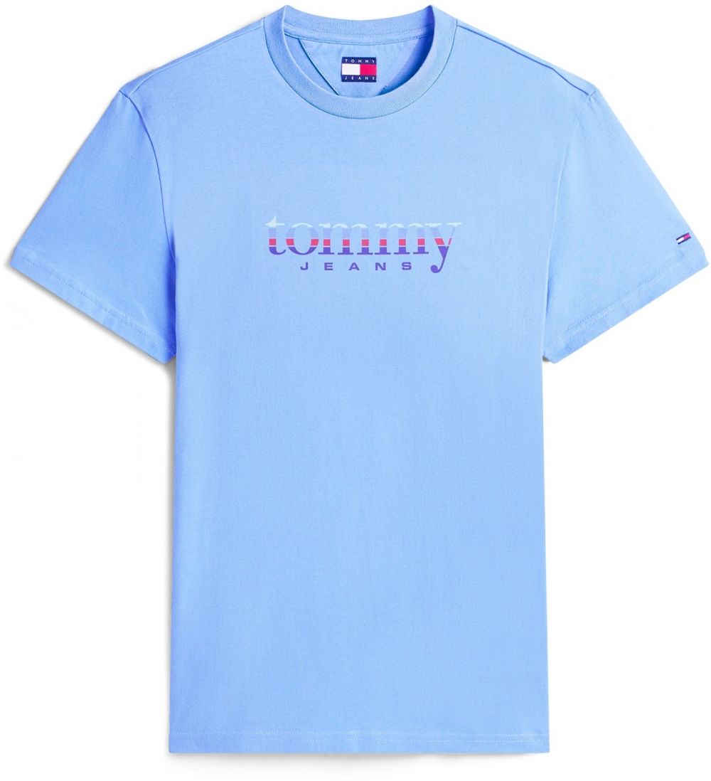 Tommy Jeans Tričko  modrá / azúrová / fialová / červená