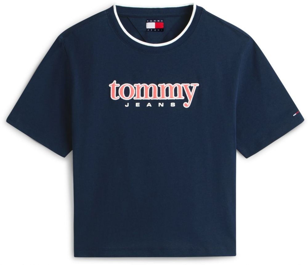 Tommy Jeans Tričko  námornícka modrá / jasne červená / biela