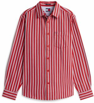 Tommy Jeans Košeľa  svetlomodrá / červená / biela