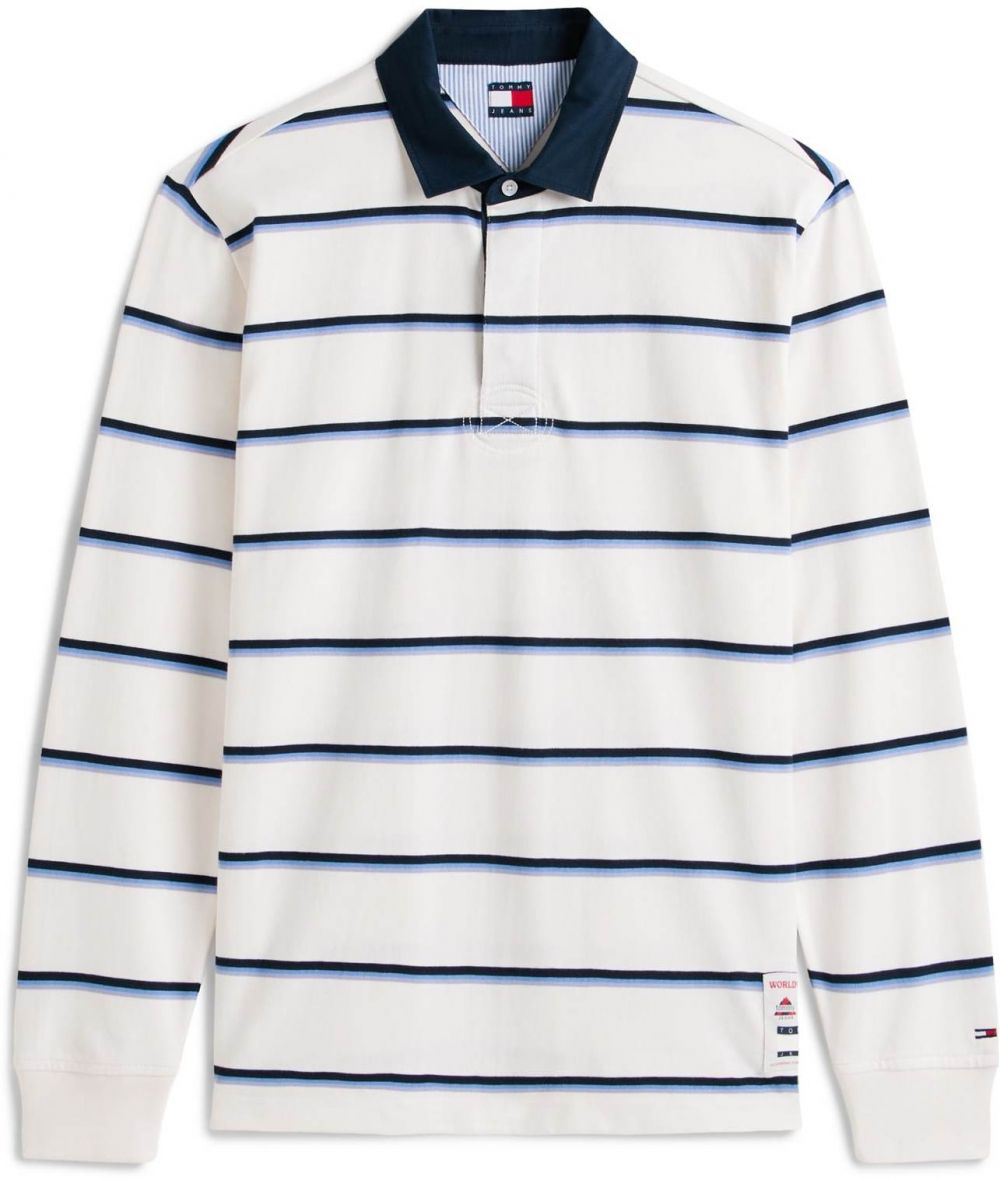 Tommy Jeans Tričko  námornícka modrá / azúrová / opálová / biela