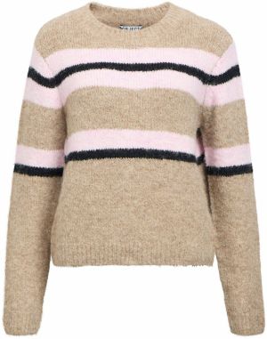 OBJECT Sveter 'OBJGALIA'  brokátová / čierna / biela ako vlna