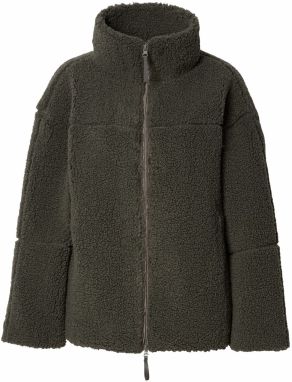 Gina Tricot Flisová bunda 'Pile'  hnedá melírovaná