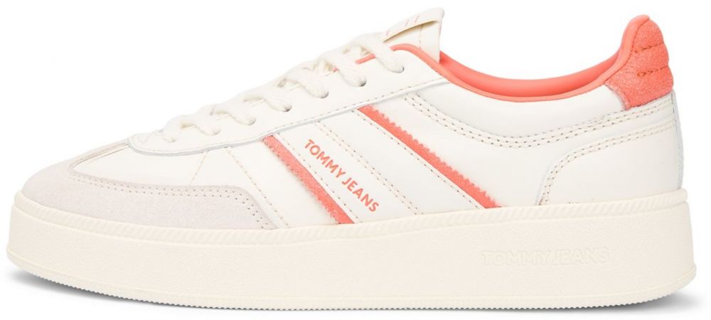 Tommy Jeans Nízke tenisky 'THE GREENWICH EDGE'  koralová / biela