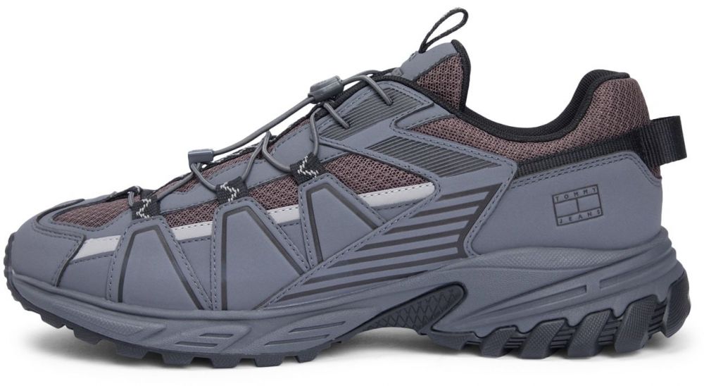 Tommy Jeans Nízke tenisky  sivá / tmavošedá / biela