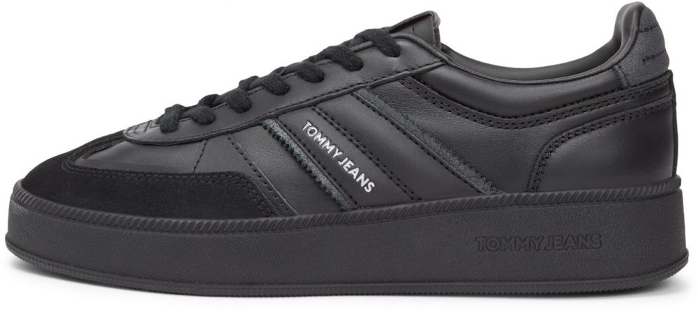 Tommy Jeans Nízke tenisky 'THE GREENWICH'  čierna / strieborná