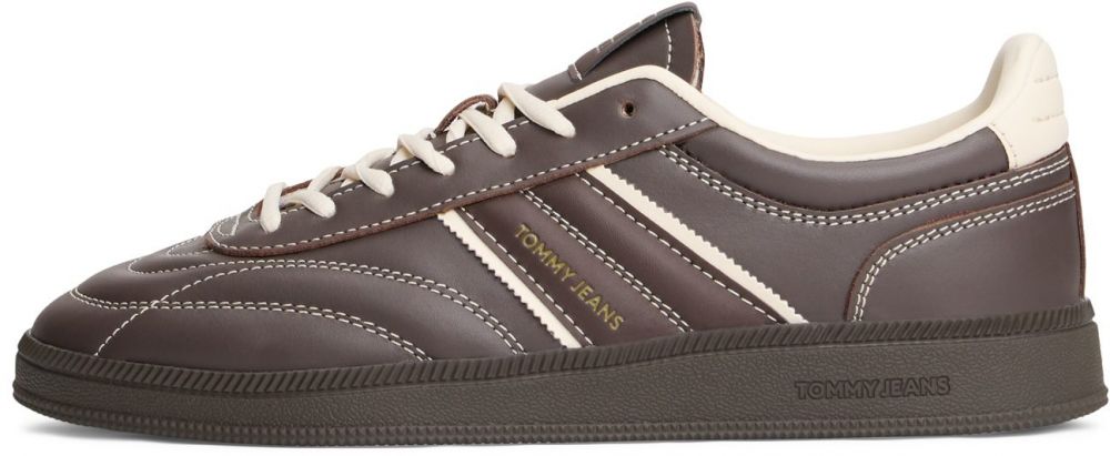 Tommy Jeans Nízke tenisky 'The Greenwich Edge'  tmavohnedá / vaječná škrupina