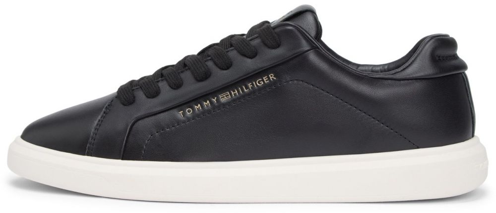 TOMMY HILFIGER Nízke tenisky 'Icon Court'  zlatá / čierna