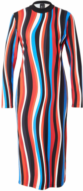Marc Cain Pletené šaty  námornícka modrá / červená / čierna / biela