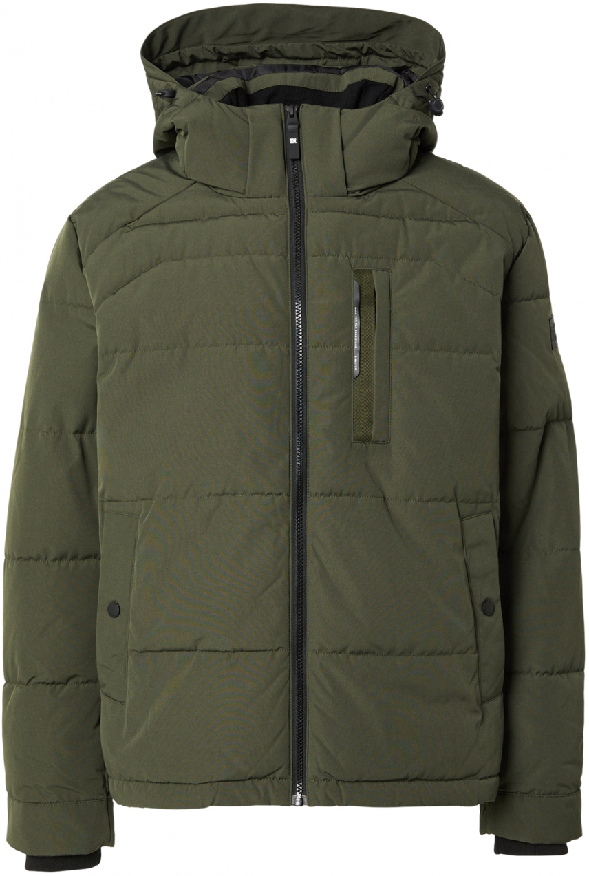 s.Oliver Zimná bunda  tmavozelená / čierna
