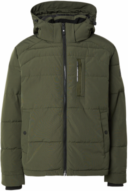 s.Oliver Zimná bunda  tmavozelená / čierna