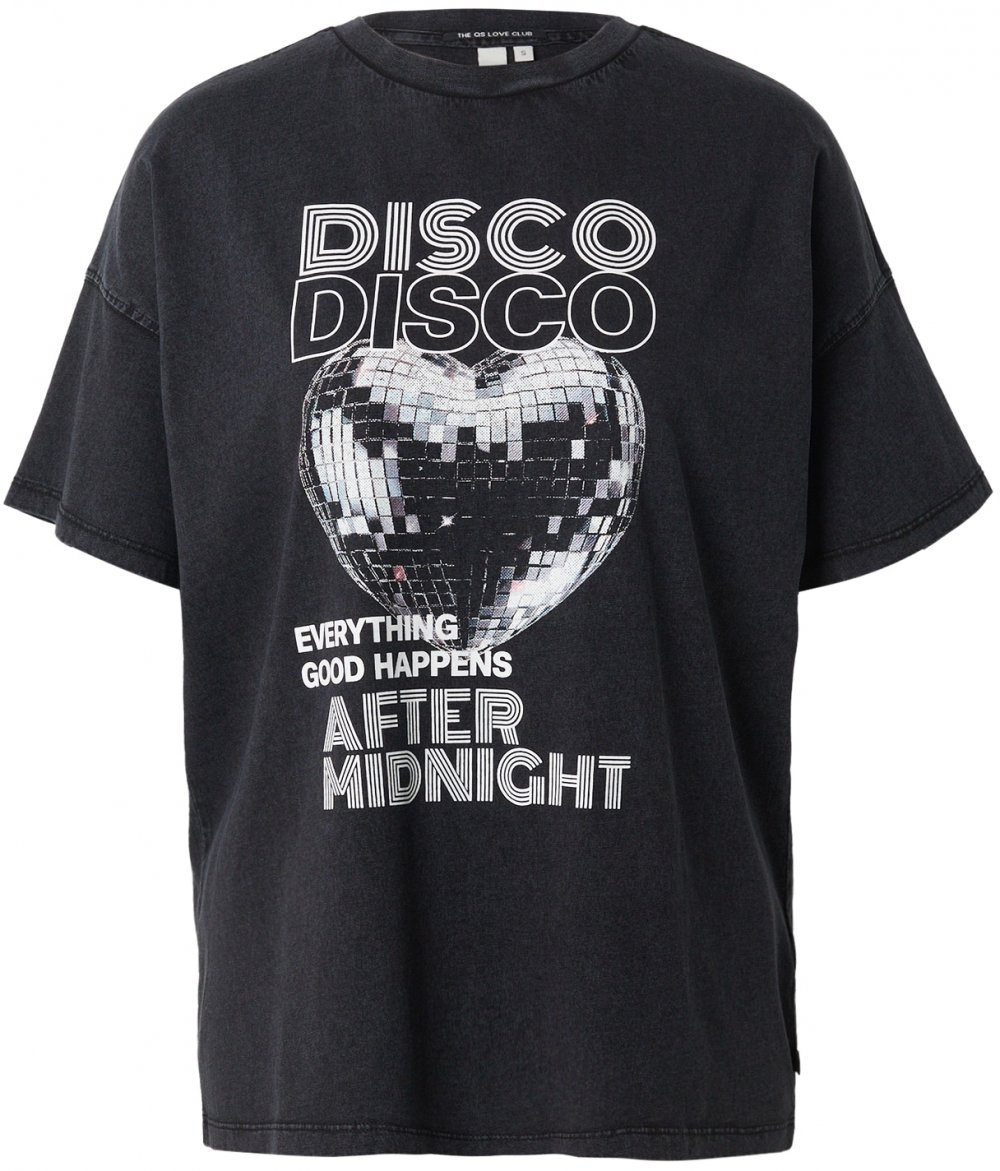 QS Tričko  čierna / biela