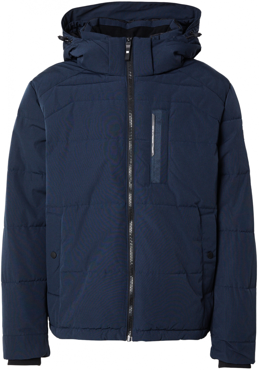s.Oliver Zimná bunda  tmavomodrá / čierna