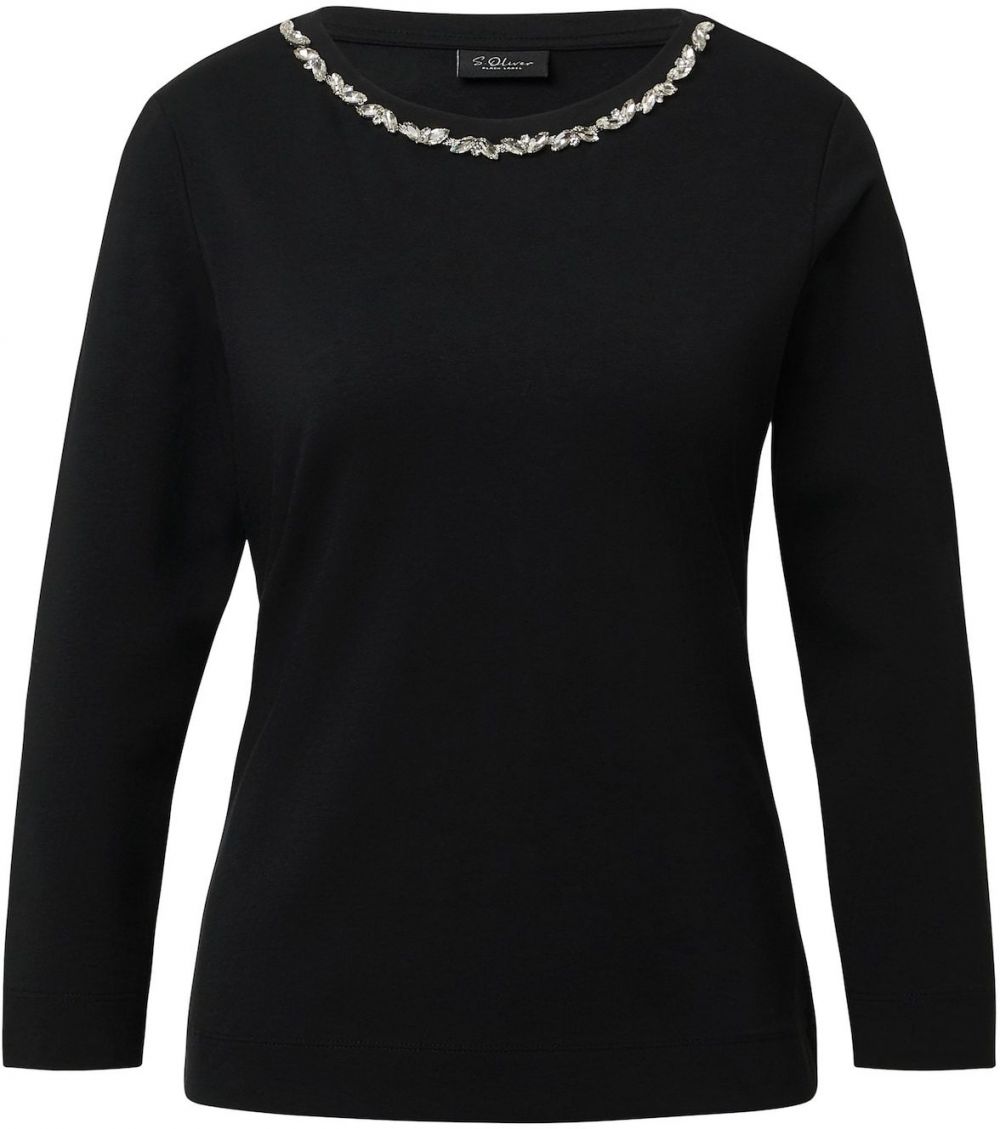 s.Oliver Tričko  čierna / priehľadná