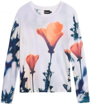 Desigual Tričko 'Poppy'  námornícka modrá / koralová / biela