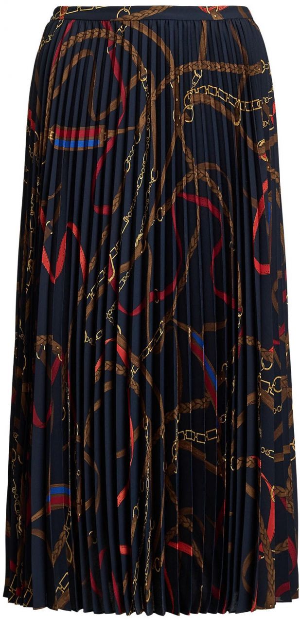 Lauren Ralph Lauren Sukňa  námornícka modrá / kráľovská modrá / čokoládová / červená