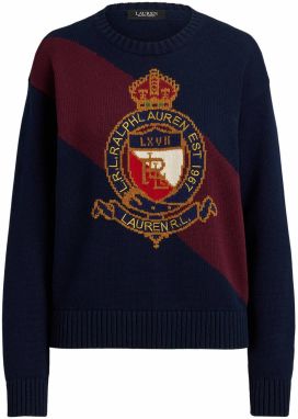 Lauren Ralph Lauren Sveter  námornícka modrá / zlatá / burgundská / biela