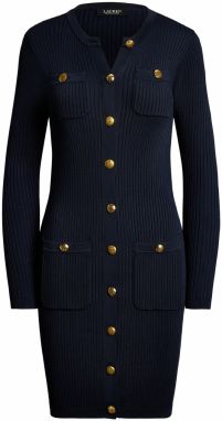 Lauren Ralph Lauren Pletené šaty  tmavomodrá
