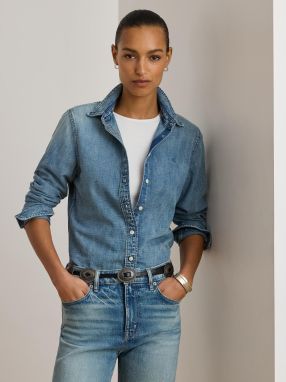 Lauren Ralph Lauren Blúzka  modrá denim