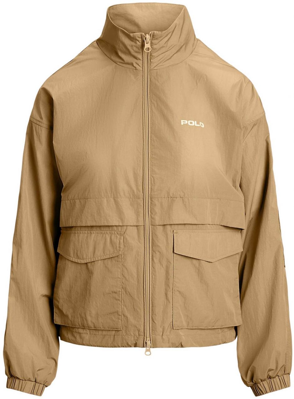 Polo Ralph Lauren Prechodná bunda  svetlohnedá / biela