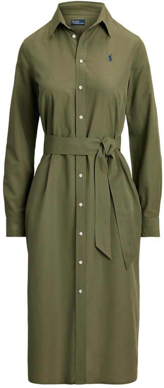 Polo Ralph Lauren Košeľové šaty  olivová