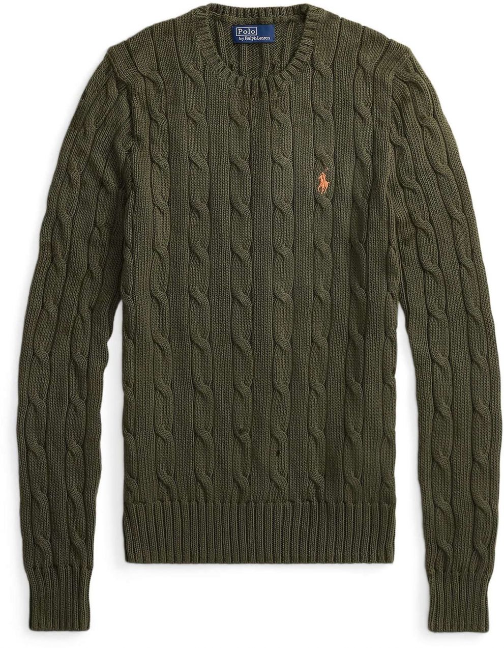 Polo Ralph Lauren Sveter  olivová / svetlooranžová