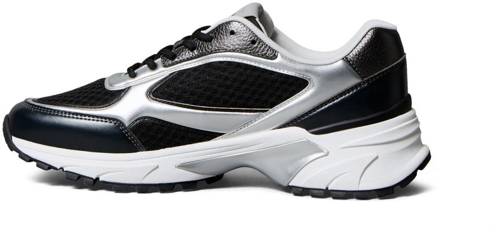 Calvin Klein Nízke tenisky  čierna / strieborná