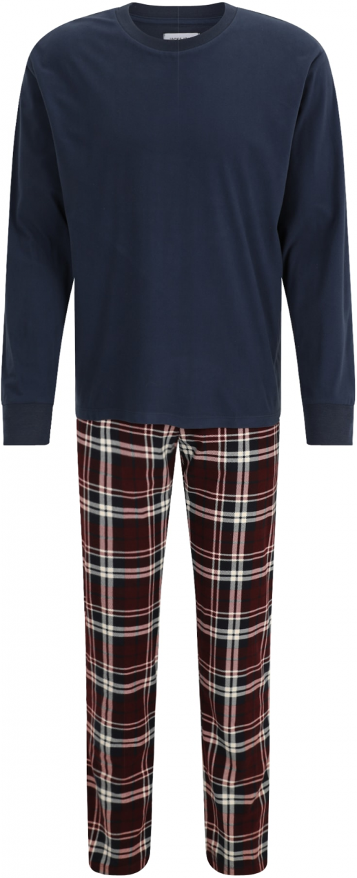 JACK & JONES Tepláková súprava  tmavomodrá / vínovo červená / biela