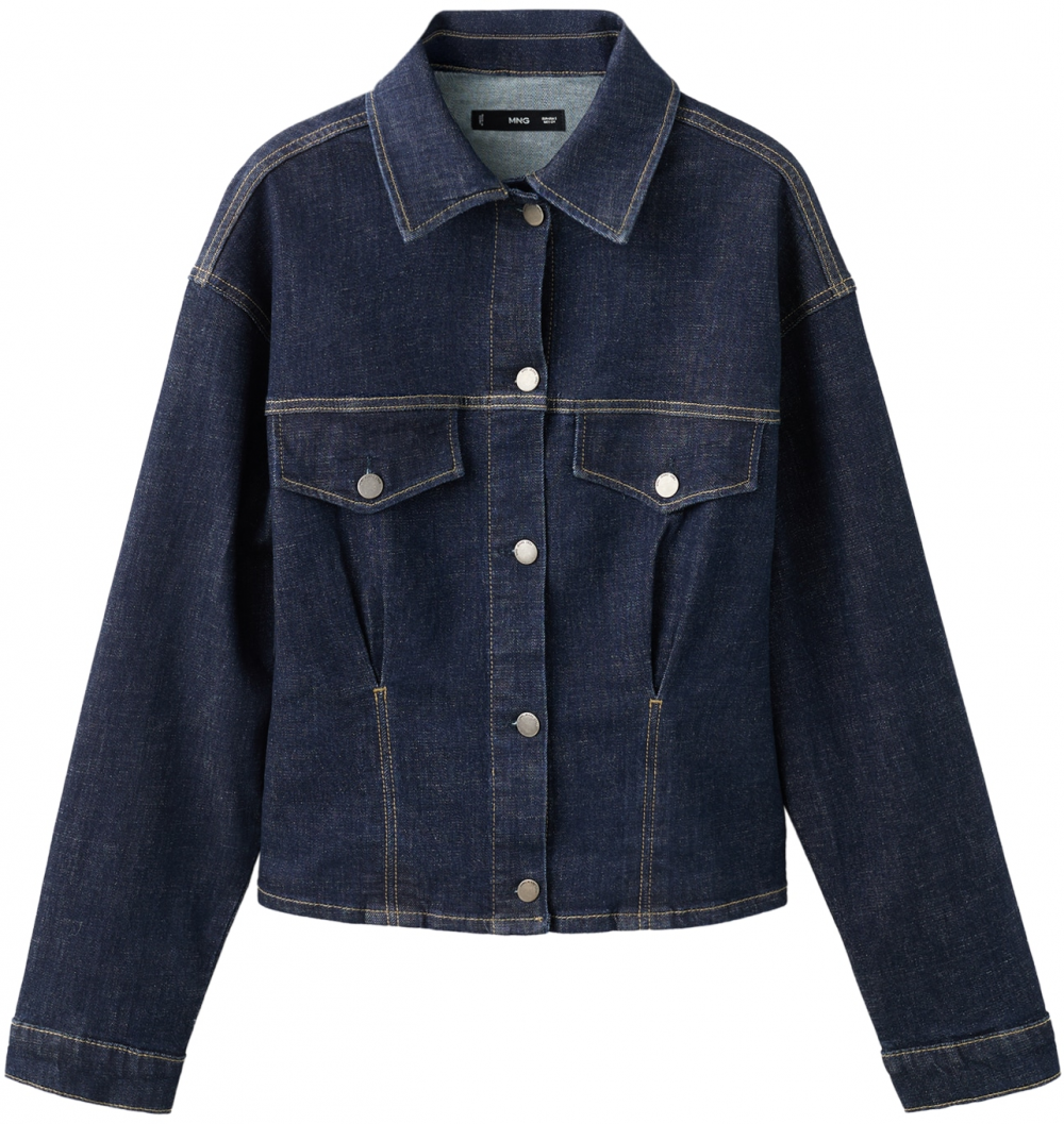 MANGO Prechodná bunda 'Flor'  modrá denim