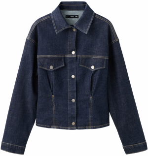 MANGO Prechodná bunda 'Flor'  modrá denim