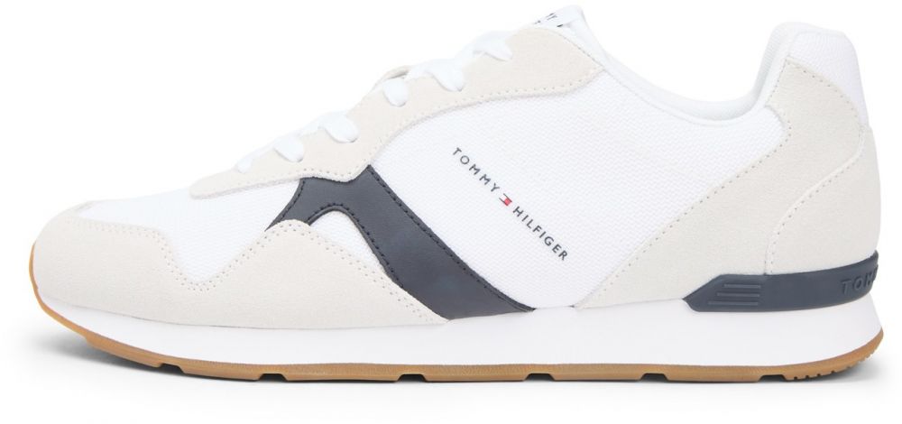 TOMMY HILFIGER Nízke tenisky  béžová / námornícka modrá / biela