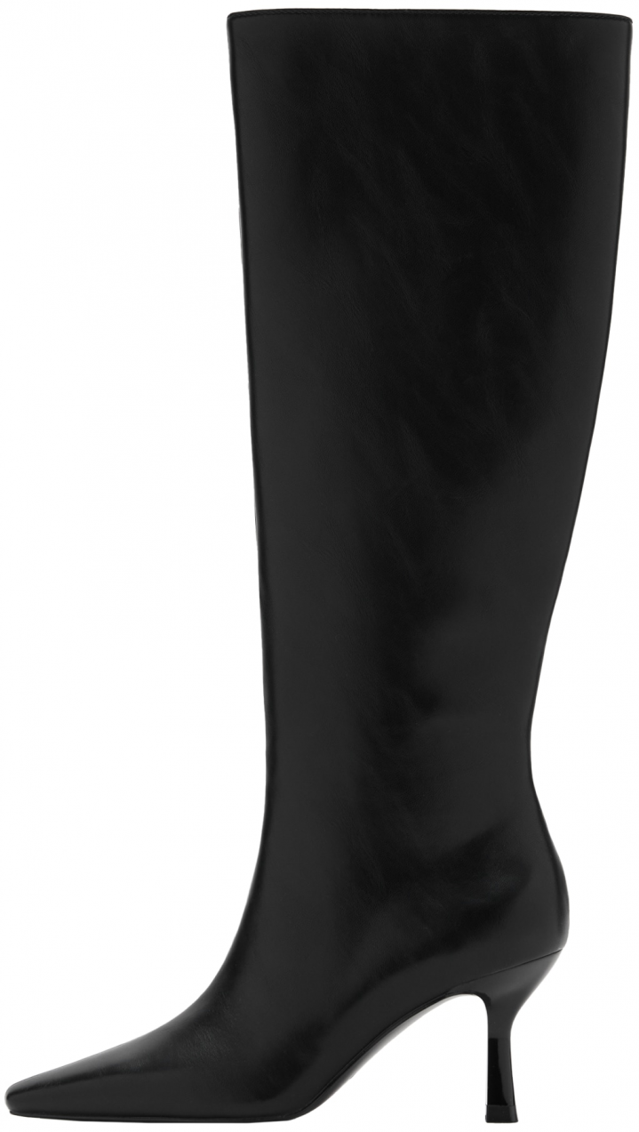 MANGO Čižmy 'Rufle'  čierna