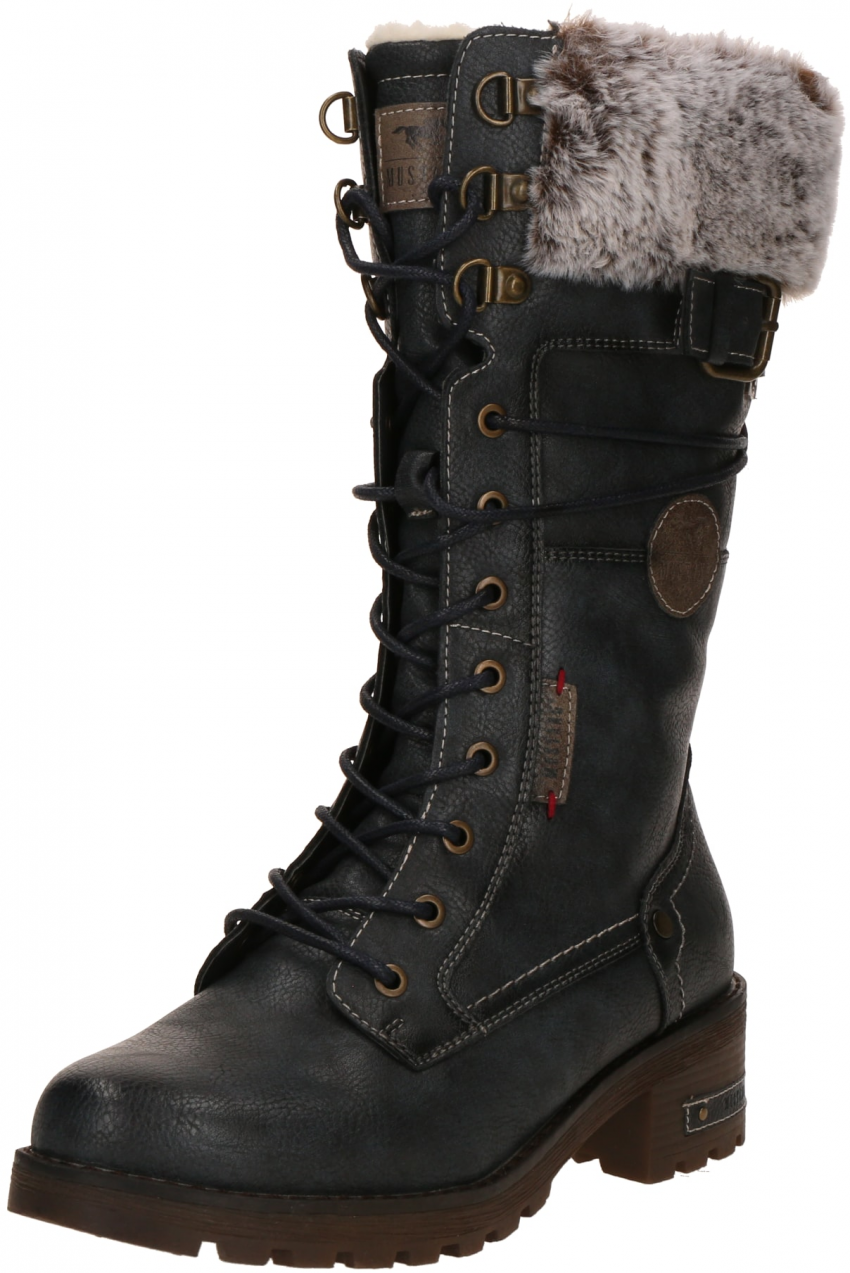 MUSTANG Šnurovacie čižmy  námornícka modrá