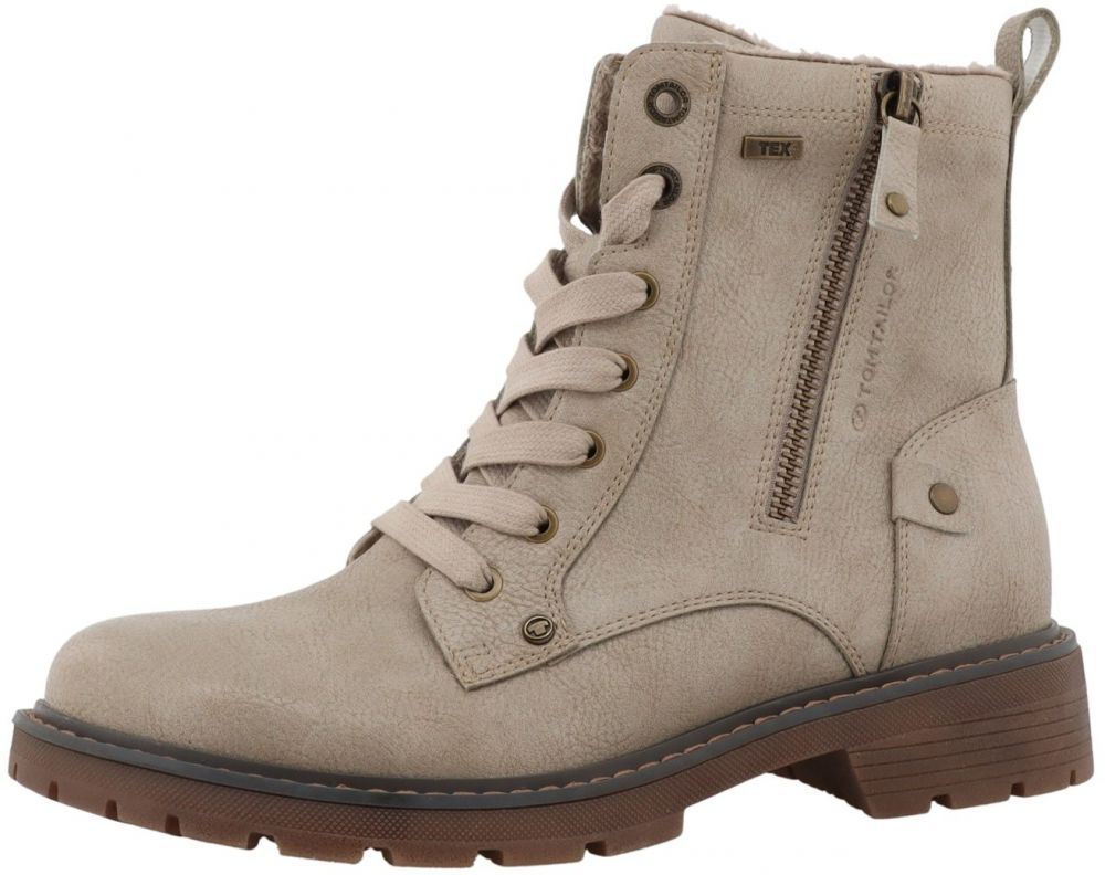 TOM TAILOR Šnurovacie členkové čižmy  tmavošedá