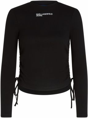 KARL LAGERFELD JEANS Tričko  čierna / biela