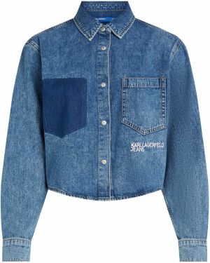 KARL LAGERFELD JEANS Blúzka  modrá / biela