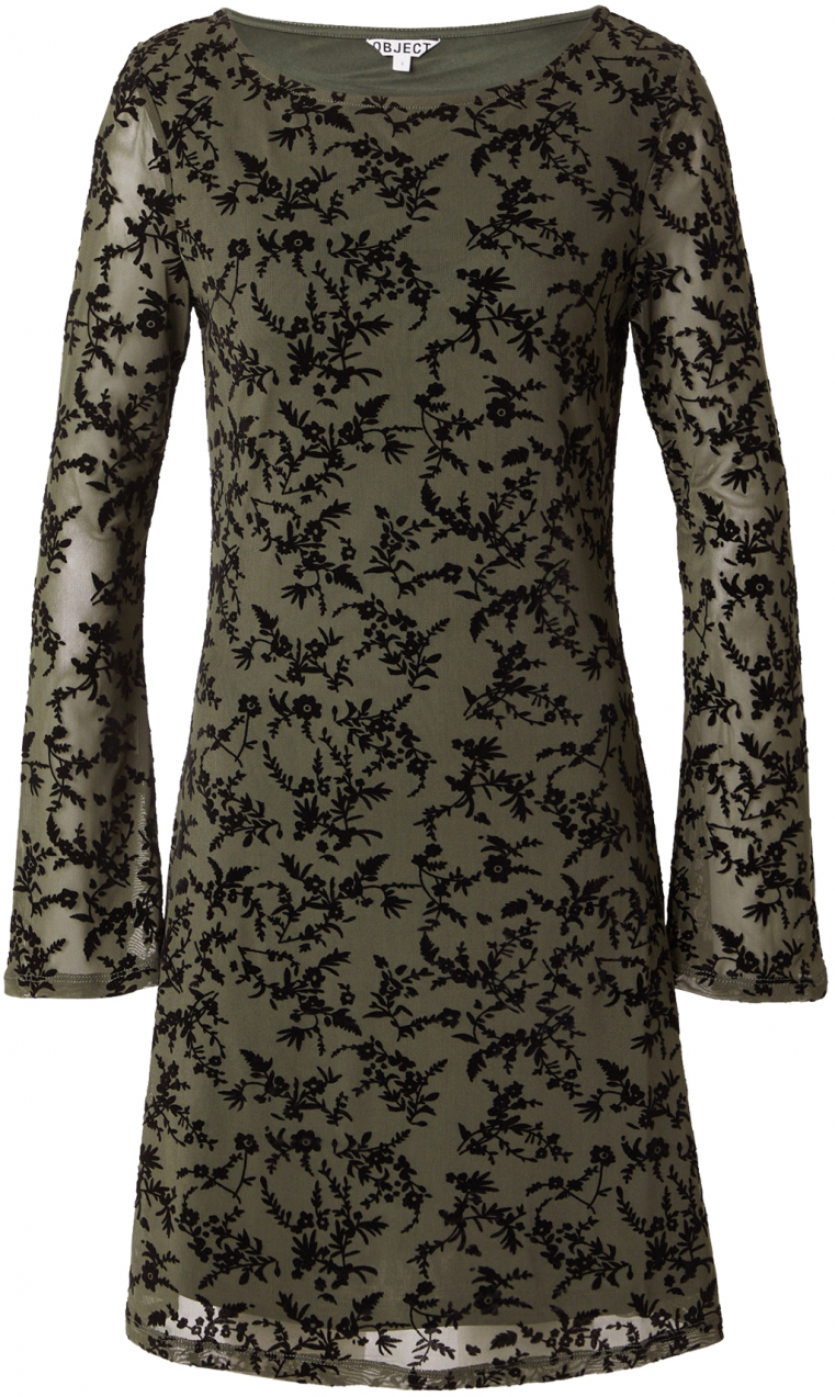 OBJECT Šaty 'OBJAdeline'  olivová / čierna