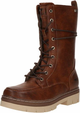 MUSTANG Šnurovacie čižmy  hnedá