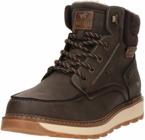 MUSTANG Šnurovacie čižmy  tmavohnedá