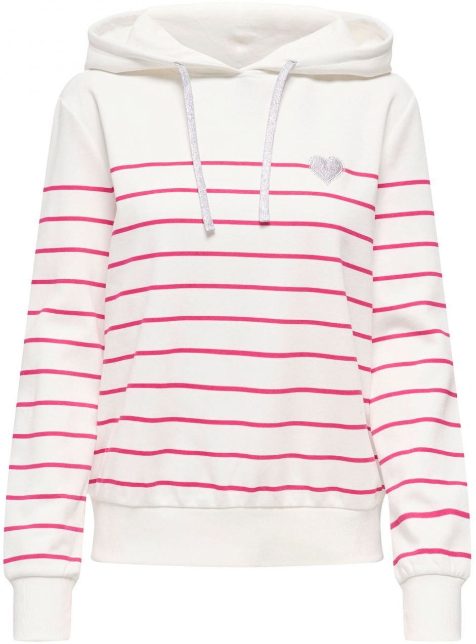 ONLY Mikina 'ONLADELLE'  ružová / strieborná / biela