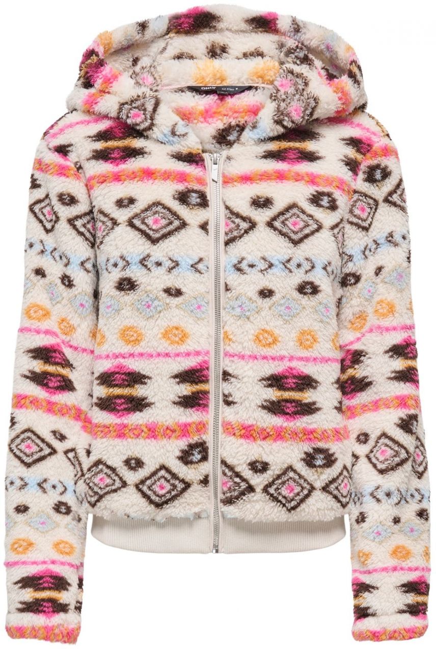 ONLY Prechodná bunda 'ONLANNA'  svetlomodrá / čokoládová / kamenná / svetloružová