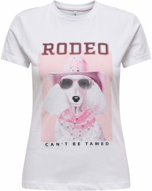 ONLY Tričko 'ONLVIBE'  ružová / svetloružová / rubínová / biela