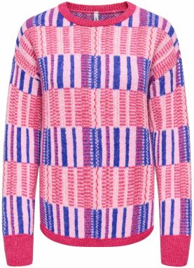 ONLY Sveter 'ONLIRIS'  kráľovská modrá / ružová / svetloružová