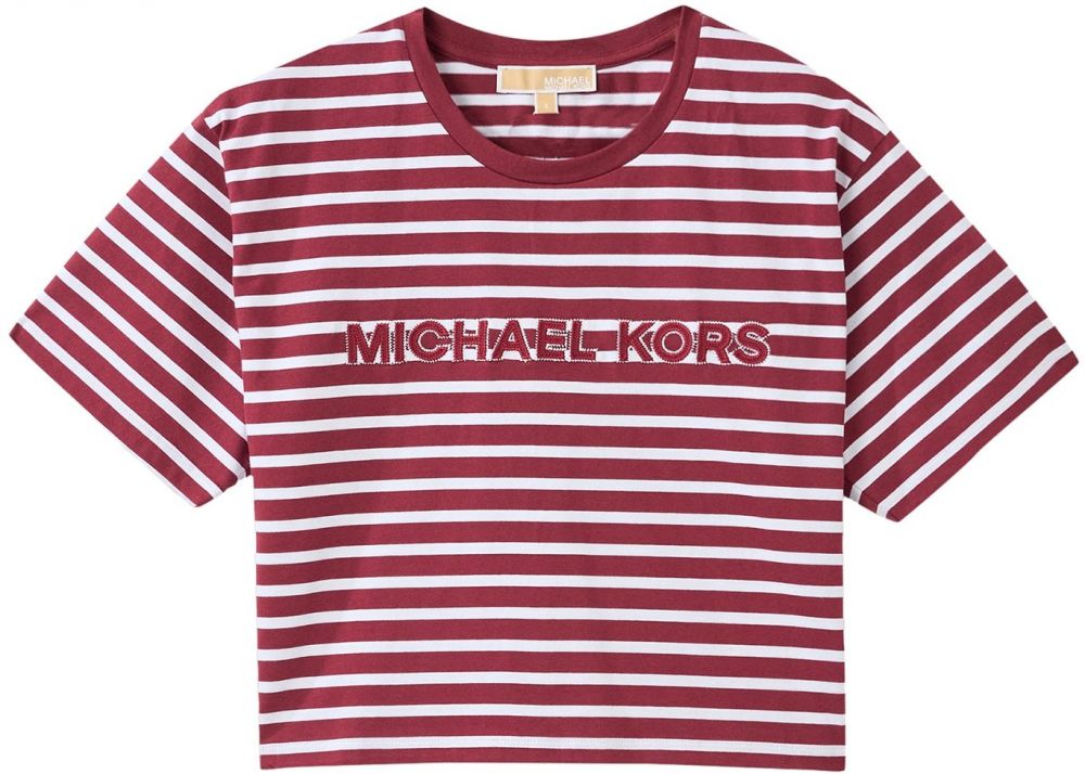 MICHAEL Michael Kors Tričko  červená / burgundská / biela