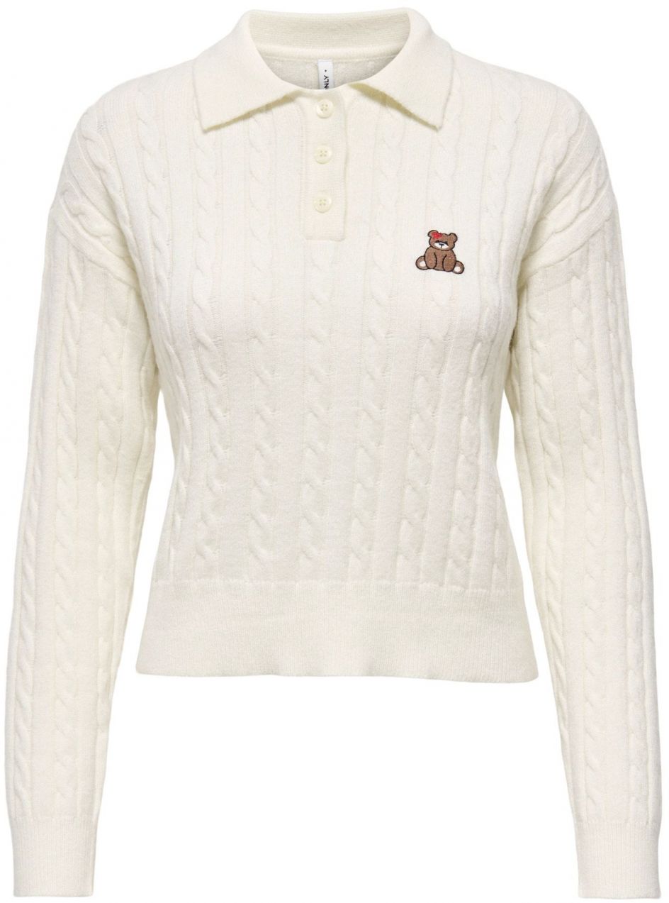 ONLY Sveter 'ONLKatia'  hnedá / biela ako vlna