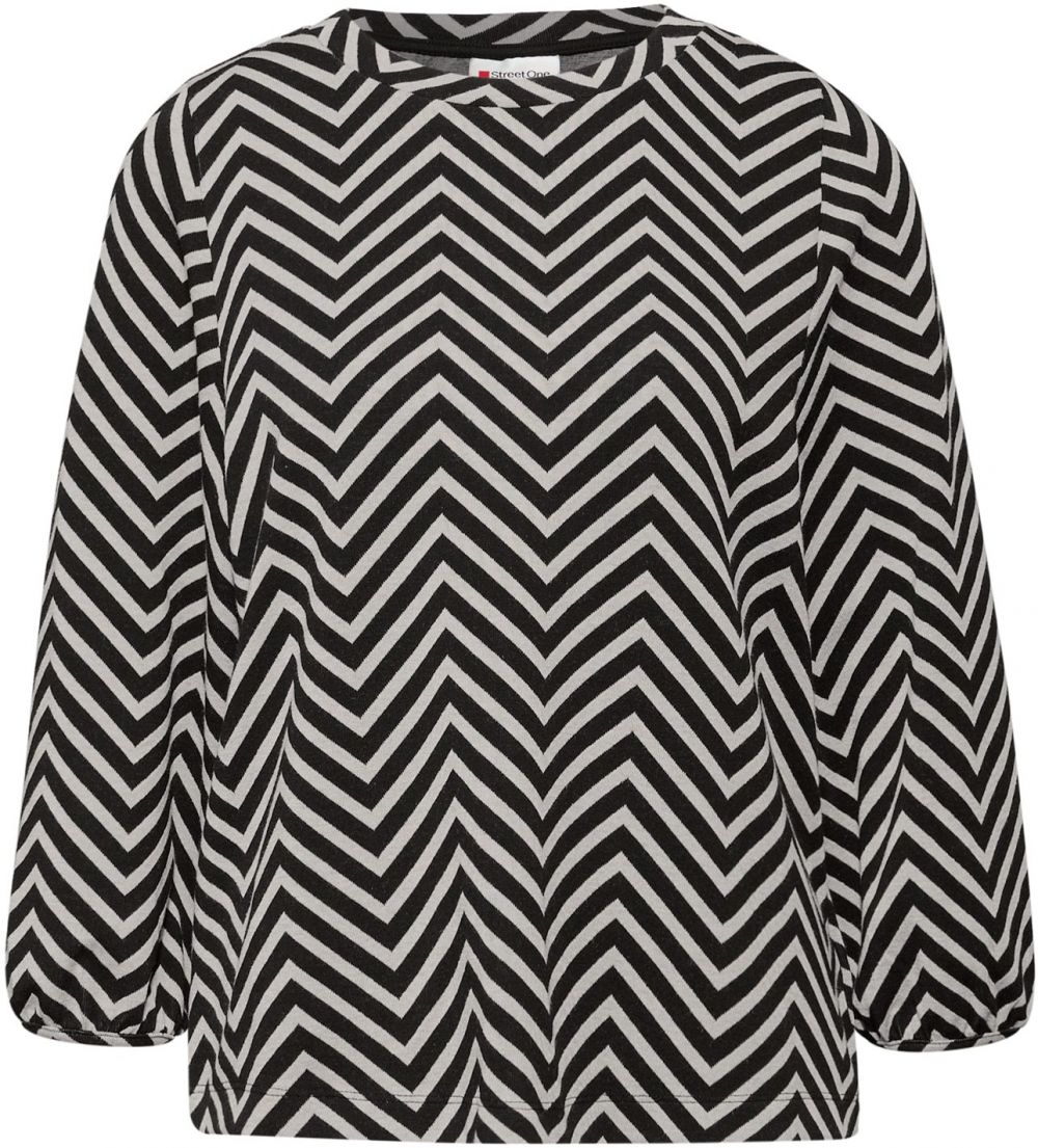 STREET ONE Tričko  čierna / biela