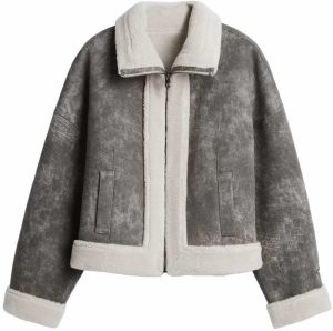 Desigual Zimná bunda  čierna / biela