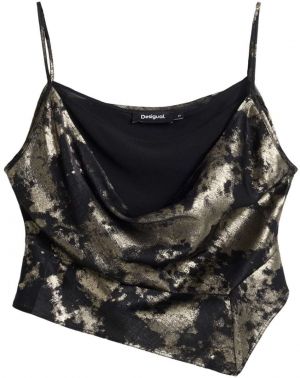 Desigual Top  bronzová / čierna