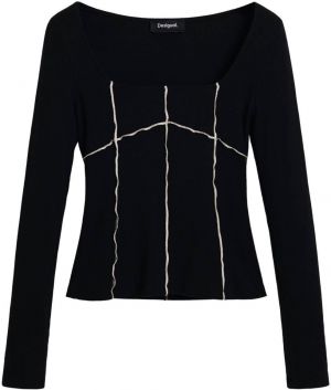 Desigual Tričko  čierna / biela