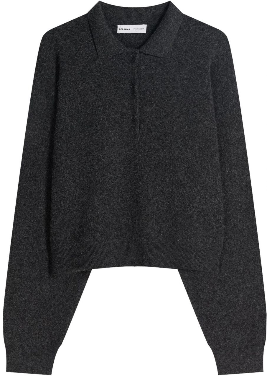 Bershka Sveter  tmavosivá
