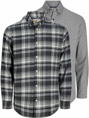 Jack & Jones Premium Košeľa 'JPRBLUBARKLEY '  sivá / čierna / biela